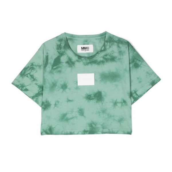 Girls Green Tie-Dye Print T-Shirt