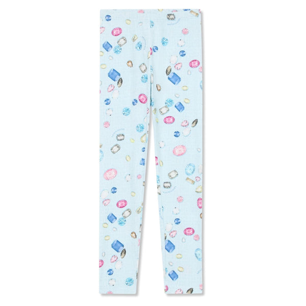 Girls Blue Logo-Print Leggings