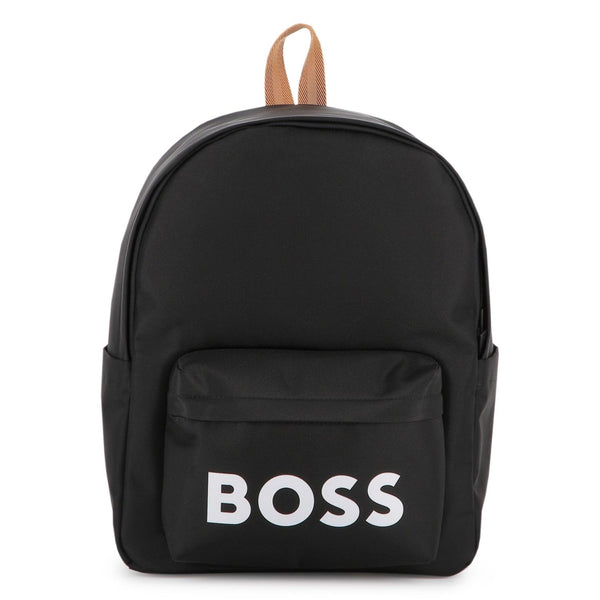 Boys Black Logo-Print Backpack