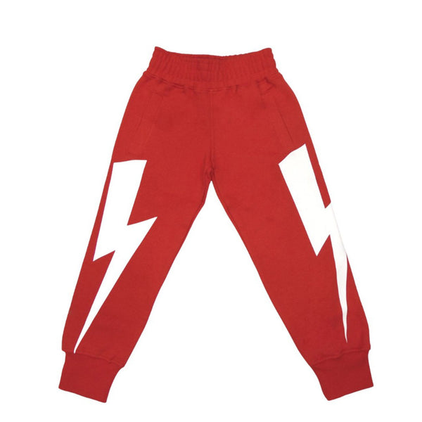 Boy Lightning Print Track Pants