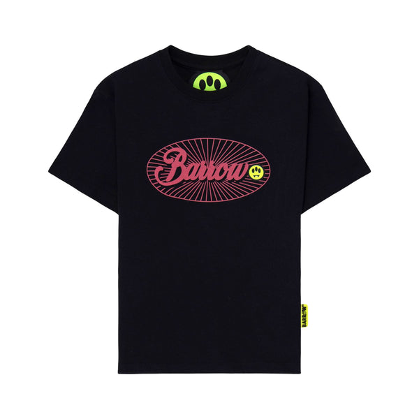 Unisex Black Logo-Print Short Sleeves T-Shirt