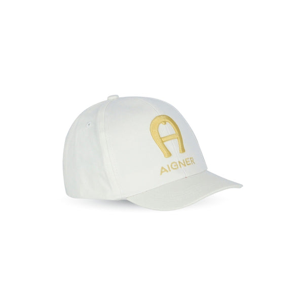 Kids White  Embroidered Logo Cap