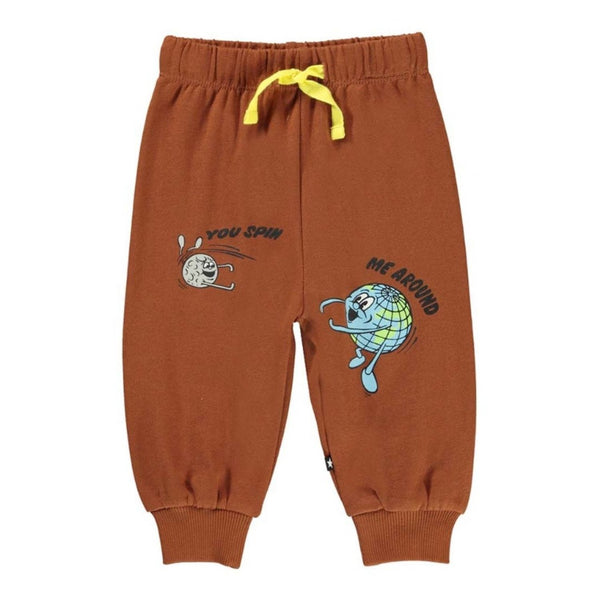 Boys Brown Cotton Joggers
