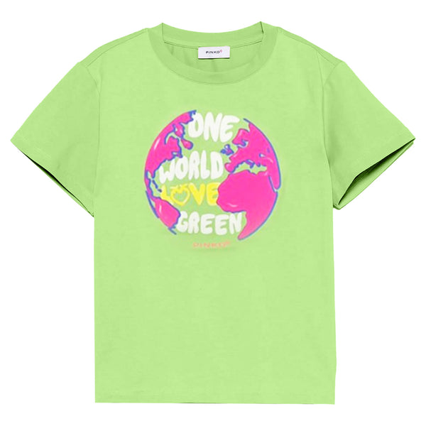 Girl Green Cotton T-Shirt