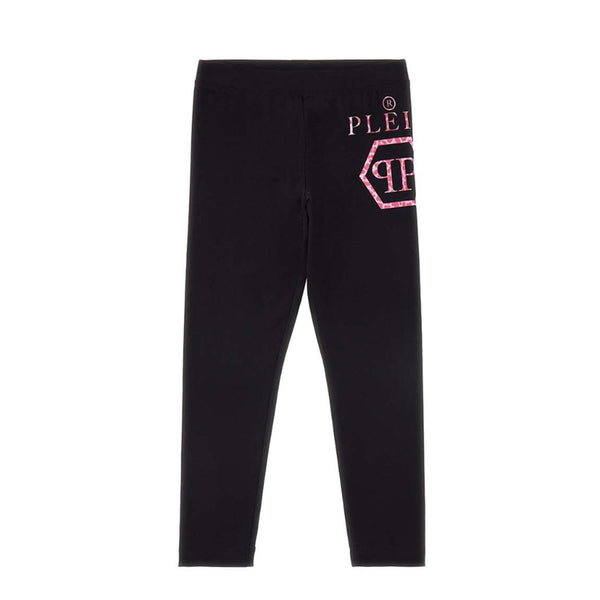 Black Logo Print Leggings