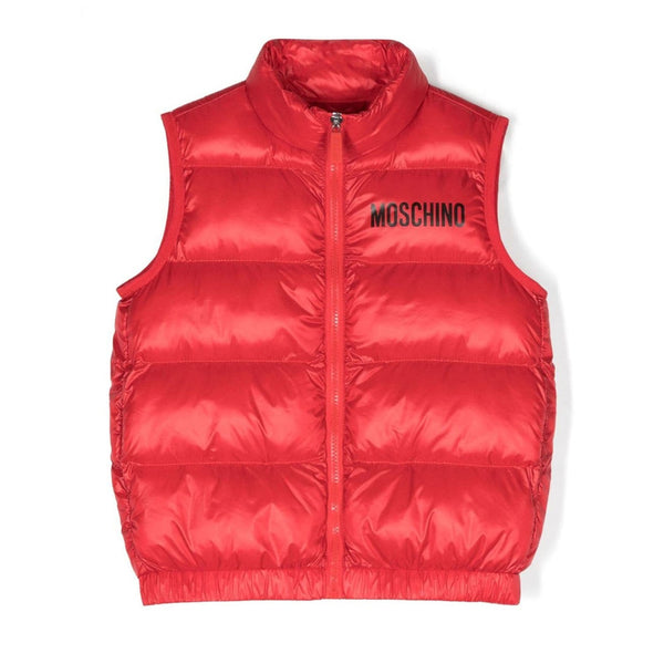 Kids Red Teddy Bear Gilet