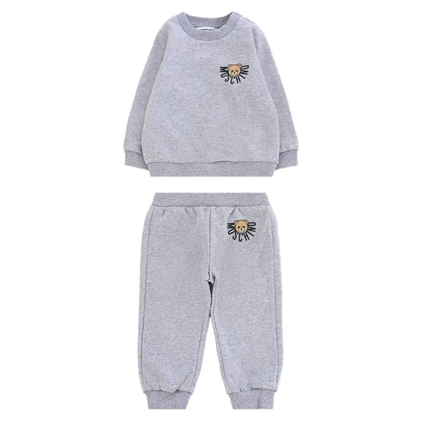Baby Unisex Grey Teddy-Logo Tracksuit