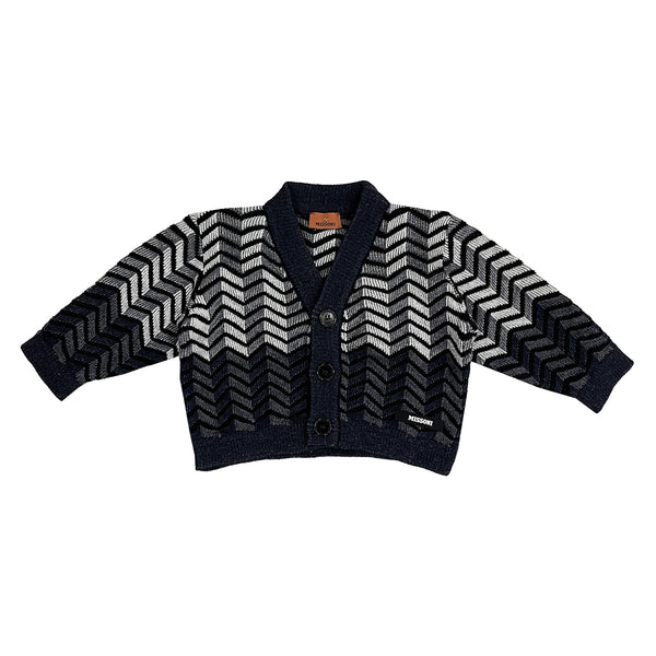 Baby Girls Black Zigzag-Print Sweater