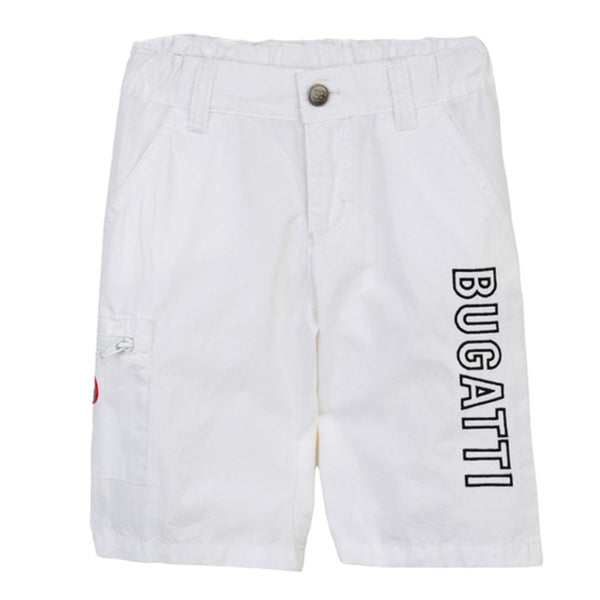 Boys White Logo Half Pants