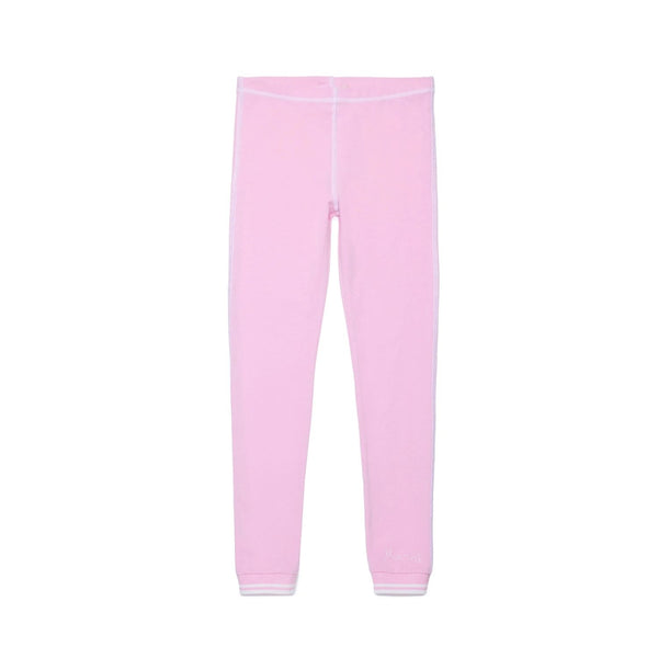 Girls Pink Stretch Jersey Cotton Leggings