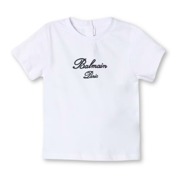 Baby Unisex White Logo-Print T-Shirt