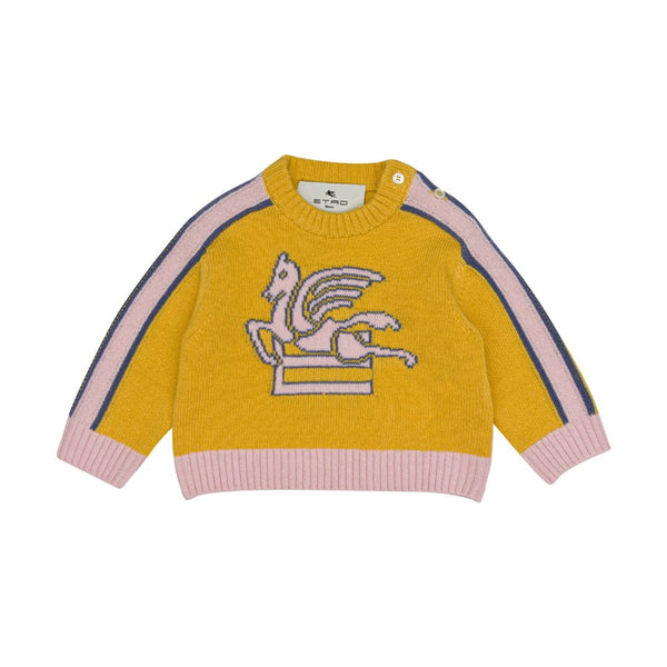 Baby Girls Yellow & Pink Pegaso Sweater