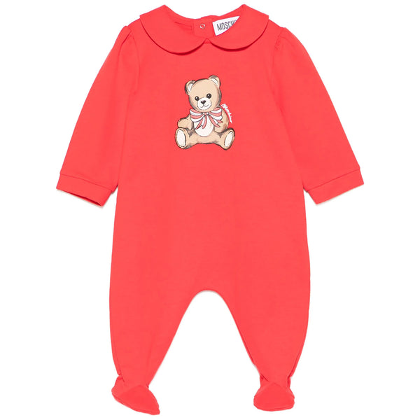 Baby Unisex Red Graphic-Print Rompers