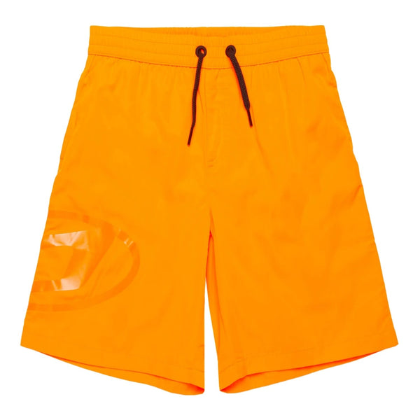 Boys Orange Swim Shorts With Oval D logo