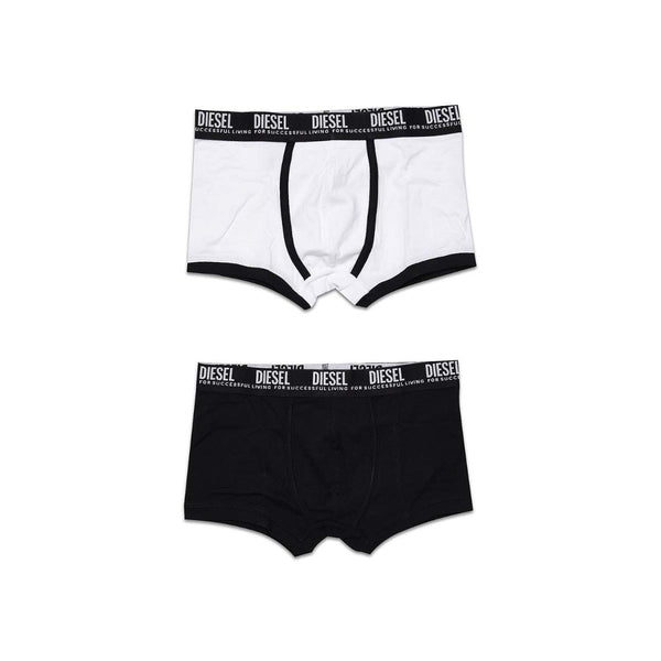 Pack of 2 black and white boxers with logo