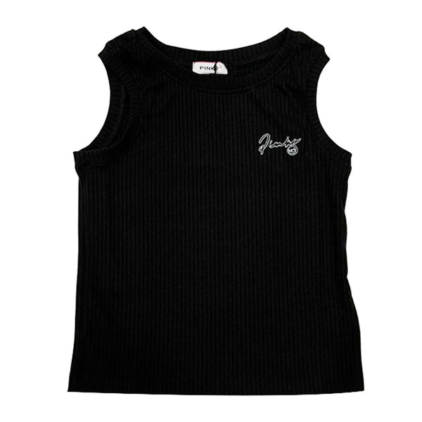 Girl Black Polyester T-Shirt