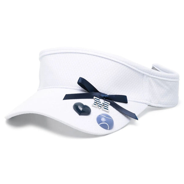 Girls White Honeycomb-Pattern Visor