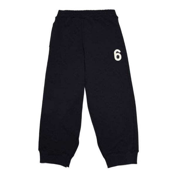 Black fleece pants with vents