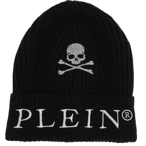 Boys Black Logo Print Hat