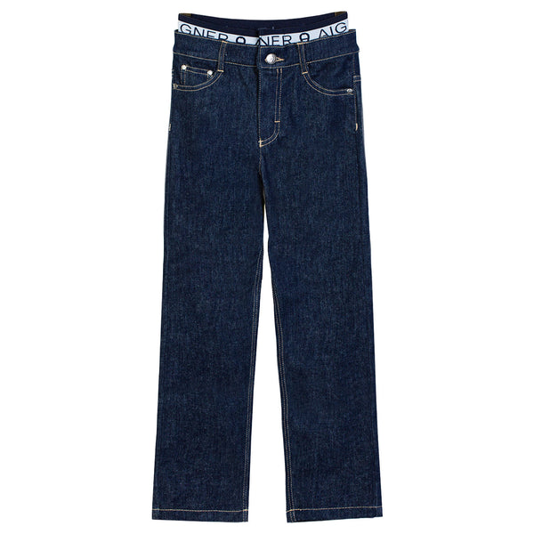 Boys Blue Stretch Waist Jeans