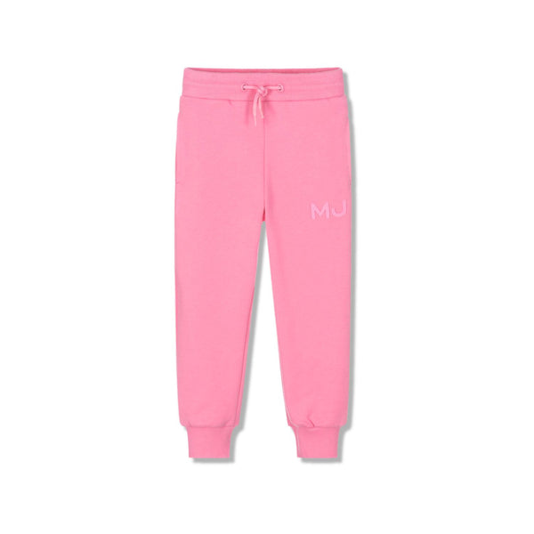 Girls Pink Logo-Print Cotton Joggers