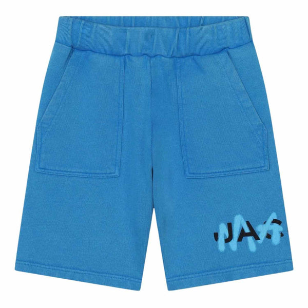Boys Blue Logo-Print Cotton Shorts