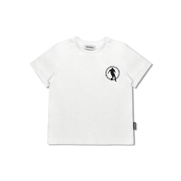 Boys White Logo-Print Cotton T-Shirt