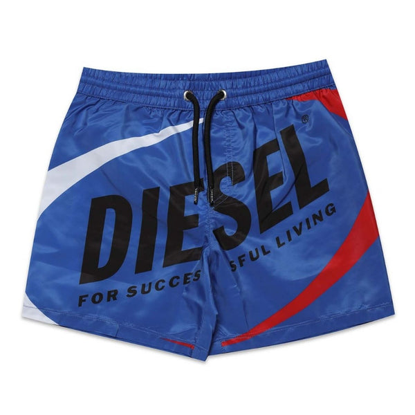 Blue Log Printed Diesel Shorts