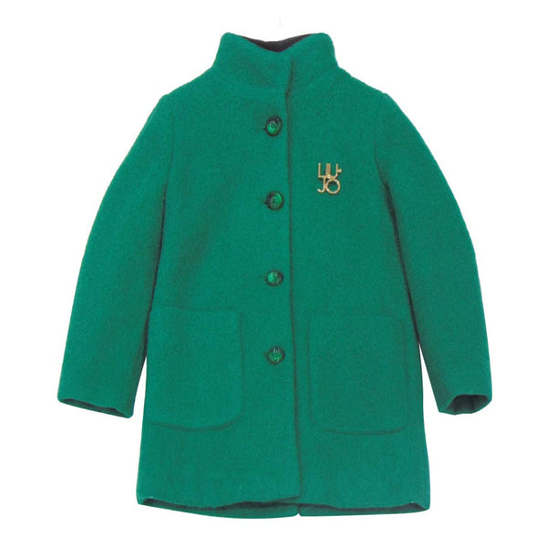 Girls Green Overcoat With Liu Jo Logo