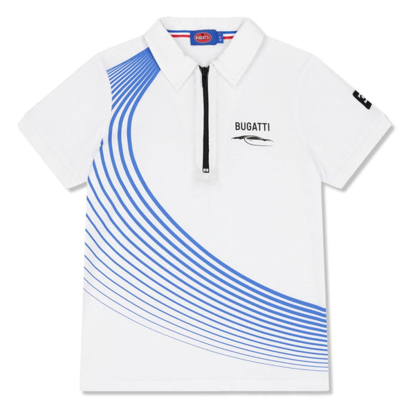 Boys White Logo-Print Polo T-Shirt