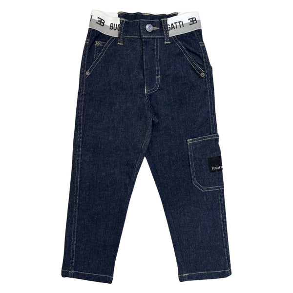 Boys Denim Blue Logo-Patch Jeans