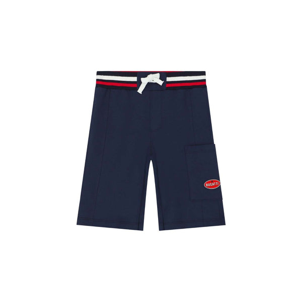 Boys Navy Blue Logo Shorts