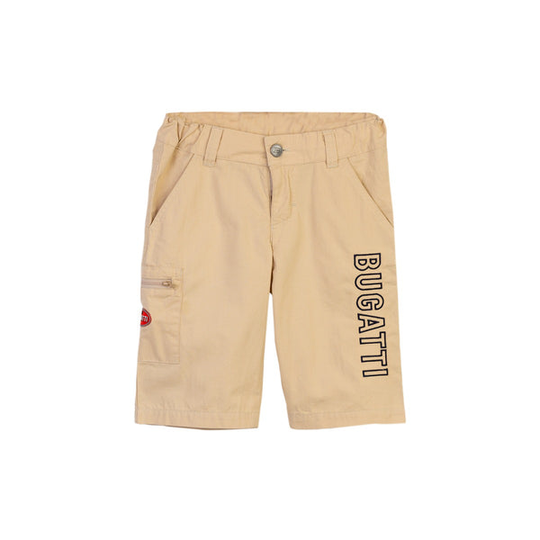 Boys Beige Logo Half Pants