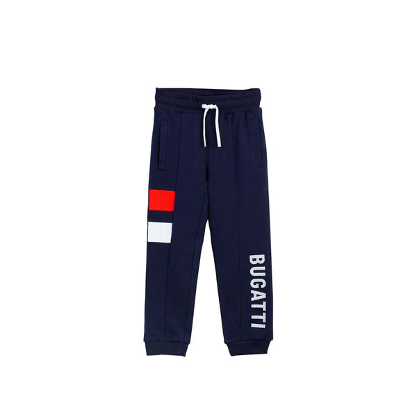 Boys Navy Blue Logo Sweatpants