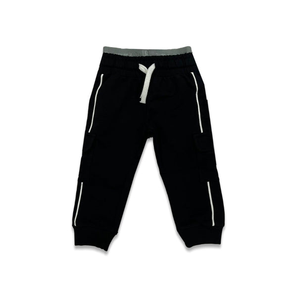 Boys Black Logo Print Jogger