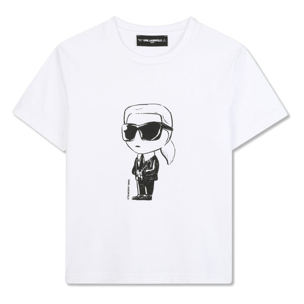 Boys White Graphic-Print T-Shirt