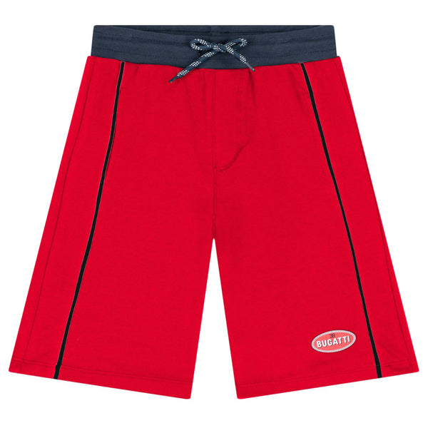 Baby Boys Red Logo-Patch Shorts