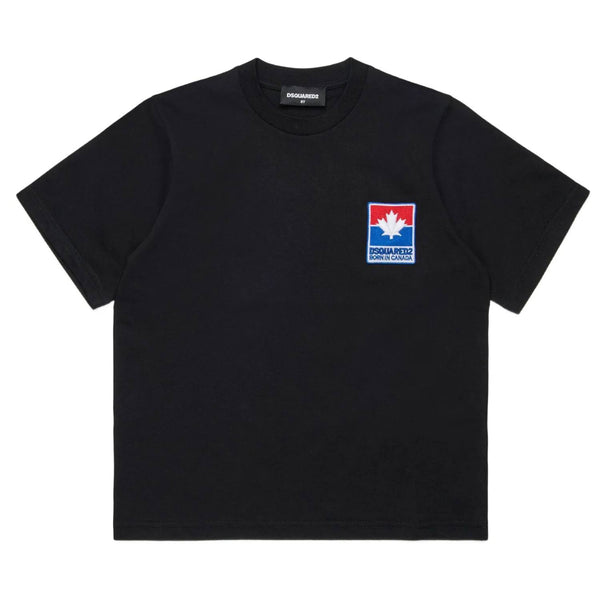 Unisex Black Logo-Patch T-Shirts