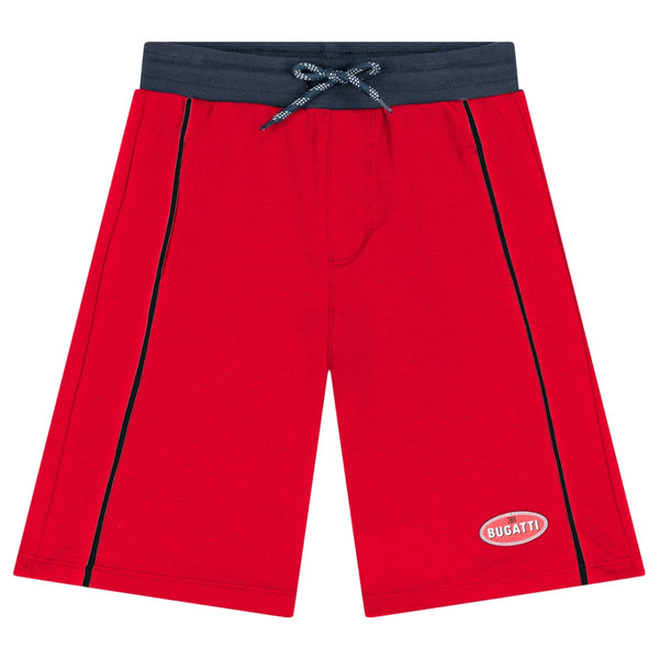 Baby Boys Red Logo-Patch Shorts