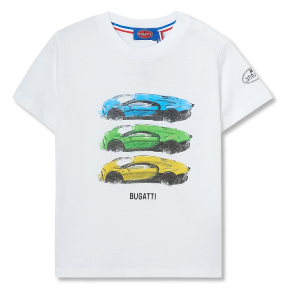 Baby Boys White Sports Car-Print T-Shirt