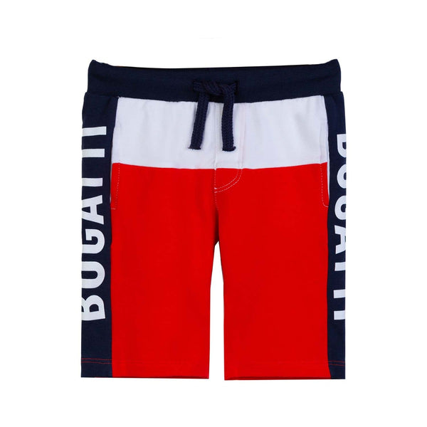 Color Block Log Bermudas In Red