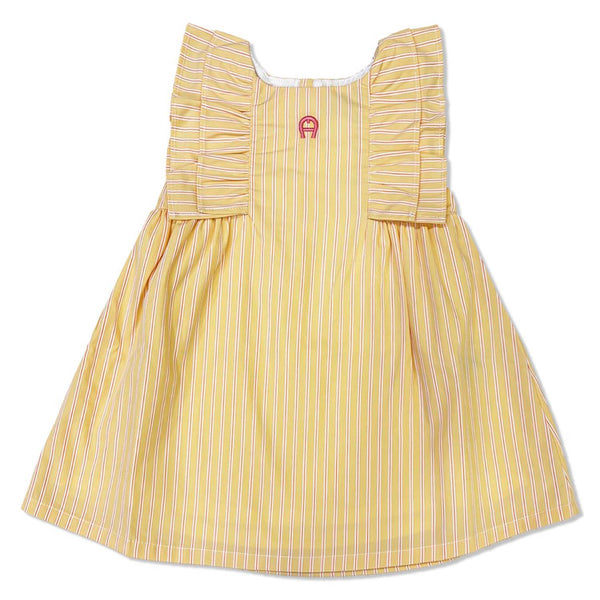 Baby Girls Beige Poplin Sleeves Dress