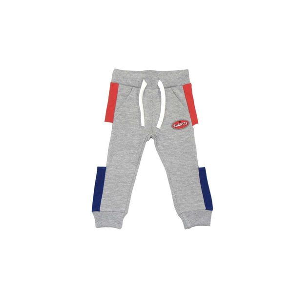 Grey Joggers with Color Block Side Stripes for Baby