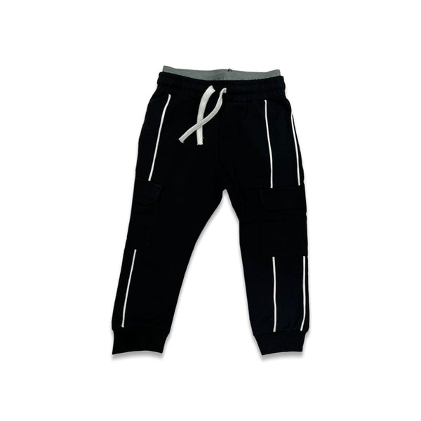 Baby Boys Black Logo Print Jogger