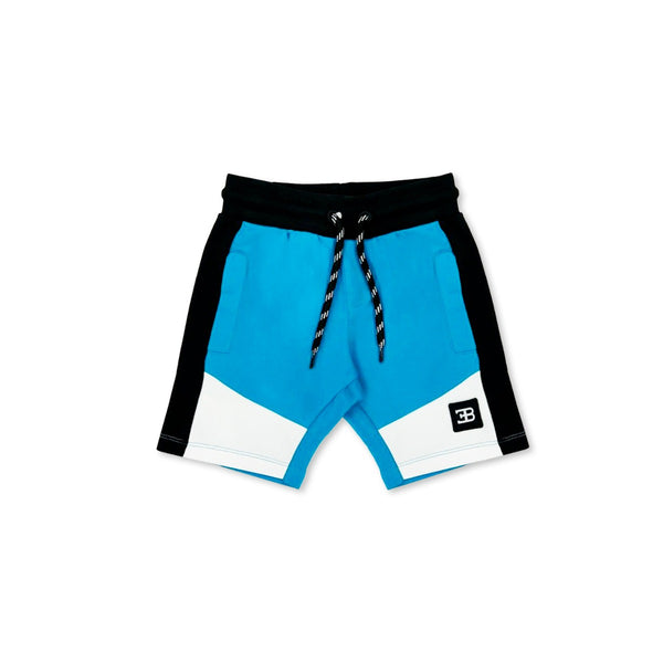 Baby Boys Blue & White Cotton Shorts
