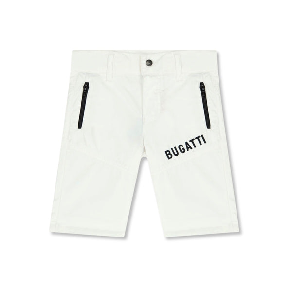 Baby Boys White Embroidered Logo Shorts