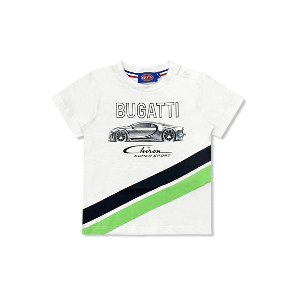 Baby Boys White Car-Print Cotton T-Shirt