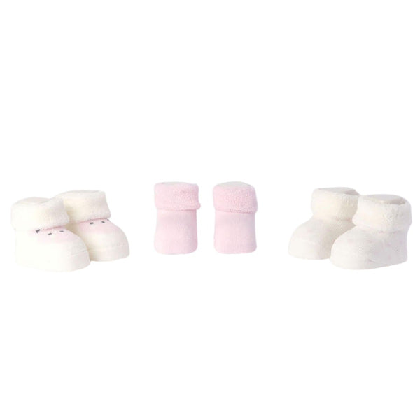 Baby Girls Pink Three Pairs Of Socks