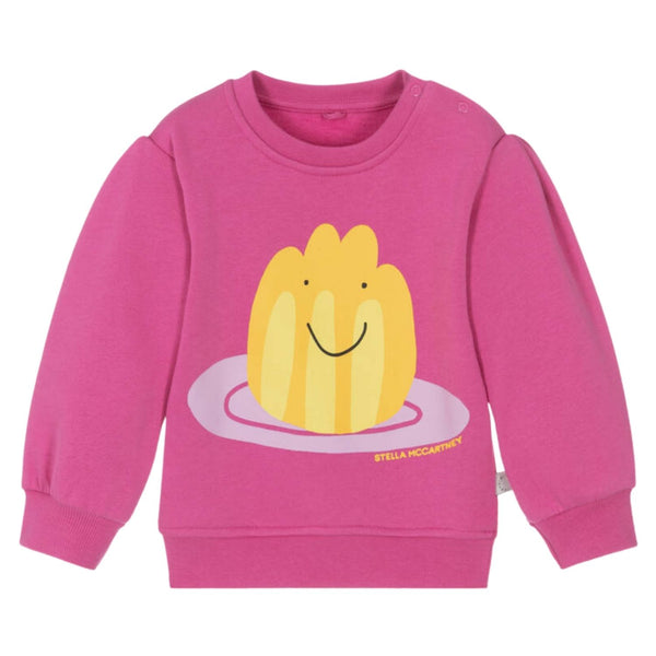 Baby Girls Pink Jelly-Print Sweatshirt
