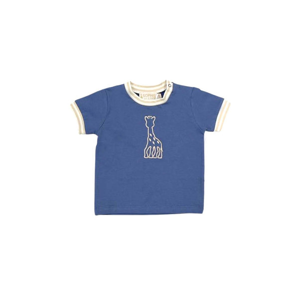 Blue Cotton Giraffe T Shirt